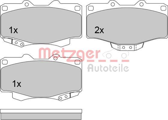 Metzger 1170428 - Kit pastiglie freno, Freno a disco autozon.pro