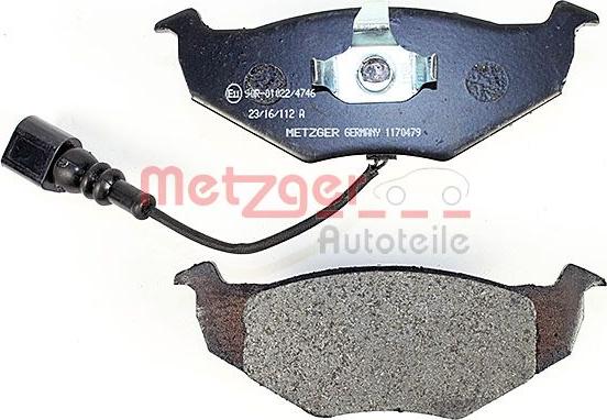 Metzger 1170479 - Kit pastiglie freno, Freno a disco autozon.pro