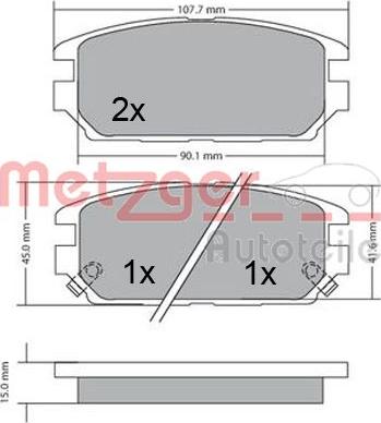 Metzger 1170475 - Kit pastiglie freno, Freno a disco autozon.pro