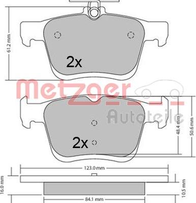 Metzger 1170470 - Kit pastiglie freno, Freno a disco autozon.pro