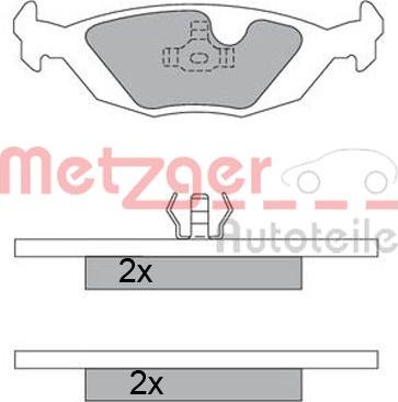 Metzger 1170473 - Kit pastiglie freno, Freno a disco autozon.pro