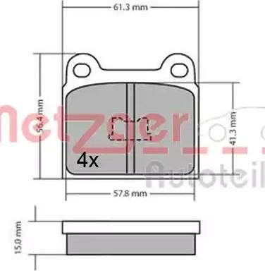 Metzger 1170472 - Kit pastiglie freno, Freno a disco autozon.pro