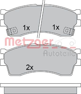 Metzger 1170548 - Kit pastiglie freno, Freno a disco autozon.pro