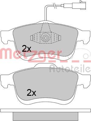 Metzger 1170542 - Kit pastiglie freno, Freno a disco autozon.pro