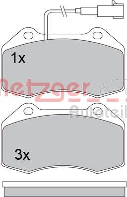 Metzger 1170559 - Kit pastiglie freno, Freno a disco autozon.pro