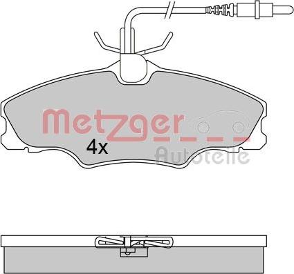 Metzger 1170552 - Kit pastiglie freno, Freno a disco autozon.pro