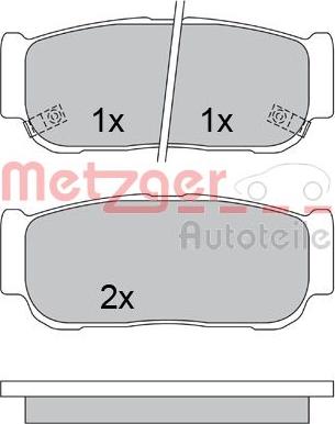 Metzger 1170557 - Kit pastiglie freno, Freno a disco autozon.pro