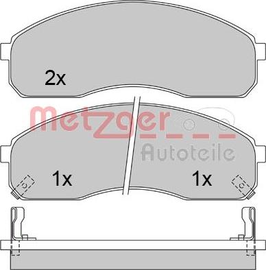 Metzger 1170501 - Kit pastiglie freno, Freno a disco autozon.pro