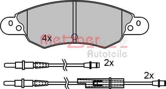 Metzger 1170502 - Kit pastiglie freno, Freno a disco autozon.pro