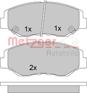 Metzger 1170507 - Kit pastiglie freno, Freno a disco autozon.pro