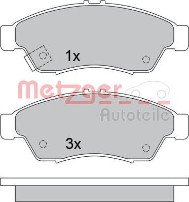 Metzger 1170584 - Kit pastiglie freno, Freno a disco autozon.pro