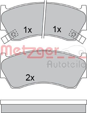 Metzger 1170580 - Kit pastiglie freno, Freno a disco autozon.pro