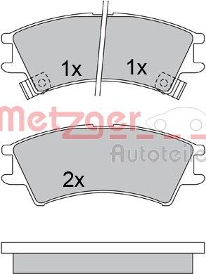 Metzger 1170535 - Kit pastiglie freno, Freno a disco autozon.pro