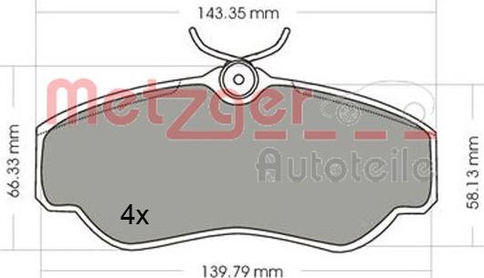 Metzger 1170532 - Kit pastiglie freno, Freno a disco autozon.pro