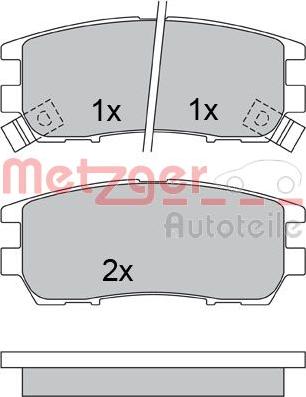 Metzger 1170529 - Kit pastiglie freno, Freno a disco autozon.pro