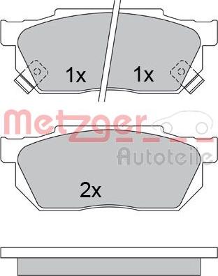 Metzger 1170527 - Kit pastiglie freno, Freno a disco autozon.pro