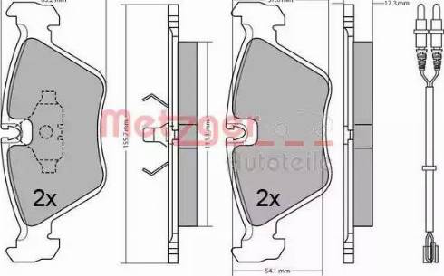 Metzger 1170644 - Kit pastiglie freno, Freno a disco autozon.pro