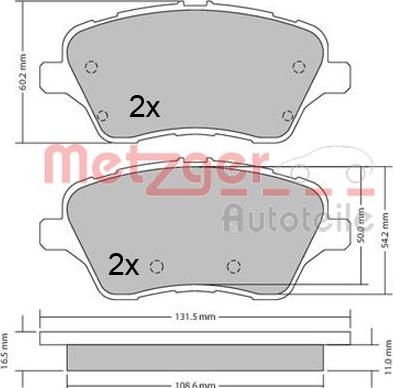 Metzger 1170640 - Kit pastiglie freno, Freno a disco autozon.pro