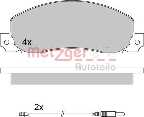 Metzger 1170659 - Kit pastiglie freno, Freno a disco autozon.pro