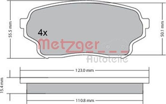 Metzger 1170669 - Kit pastiglie freno, Freno a disco autozon.pro