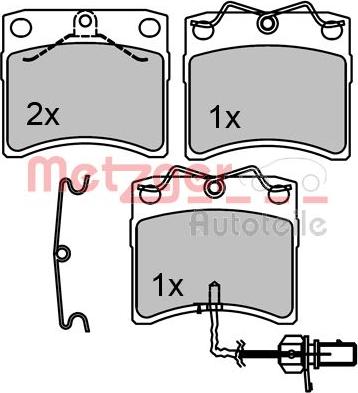 Metzger 1170664 - Kit pastiglie freno, Freno a disco autozon.pro