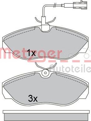 Metzger 1170665 - Kit pastiglie freno, Freno a disco autozon.pro