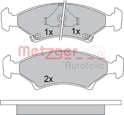 Metzger 1170666 - Kit pastiglie freno, Freno a disco autozon.pro