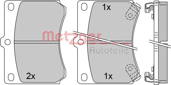 Metzger 1170661 - Kit pastiglie freno, Freno a disco autozon.pro