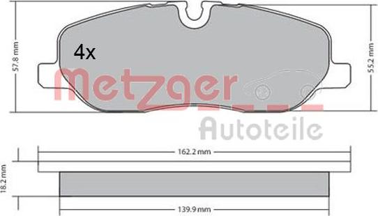 Metzger 1170668 - Kit pastiglie freno, Freno a disco autozon.pro