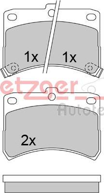 Metzger 1170609 - Kit pastiglie freno, Freno a disco autozon.pro