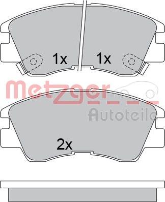 Metzger 1170600 - Kit pastiglie freno, Freno a disco autozon.pro