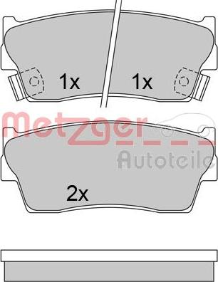 Metzger 1170601 - Kit pastiglie freno, Freno a disco autozon.pro