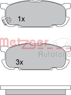 Metzger 1170613 - Kit pastiglie freno, Freno a disco autozon.pro