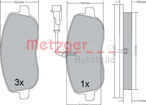 Metzger 1170683 - Kit pastiglie freno, Freno a disco autozon.pro