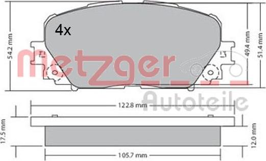 Metzger 1170639 - Kit pastiglie freno, Freno a disco autozon.pro