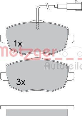 Metzger 1170634 - Kit pastiglie freno, Freno a disco autozon.pro