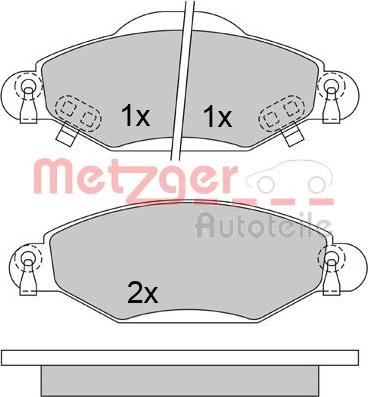 Metzger 1170632 - Kit pastiglie freno, Freno a disco autozon.pro