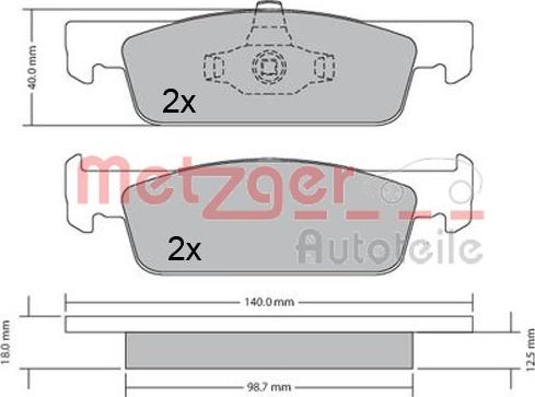 Metzger 1170621 - Kit pastiglie freno, Freno a disco autozon.pro