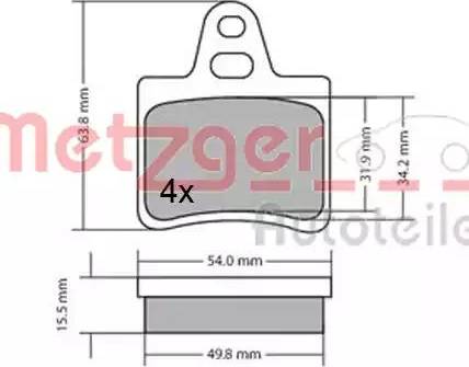 Metzger 1170628 - Kit pastiglie freno, Freno a disco autozon.pro