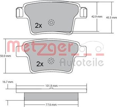 Metzger 1170092 - Kit pastiglie freno, Freno a disco autozon.pro