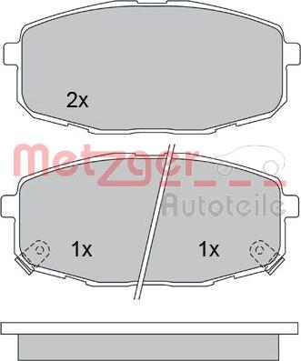 Metzger 1170097 - Kit pastiglie freno, Freno a disco autozon.pro