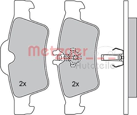 Metzger 1170049 - Kit pastiglie freno, Freno a disco autozon.pro