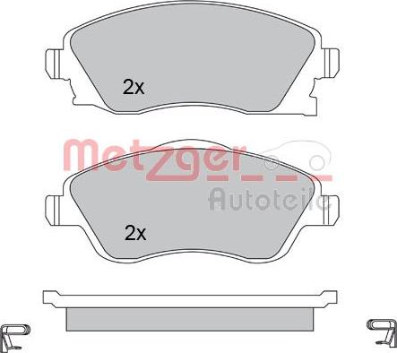 Metzger 1170047 - Kit pastiglie freno, Freno a disco autozon.pro