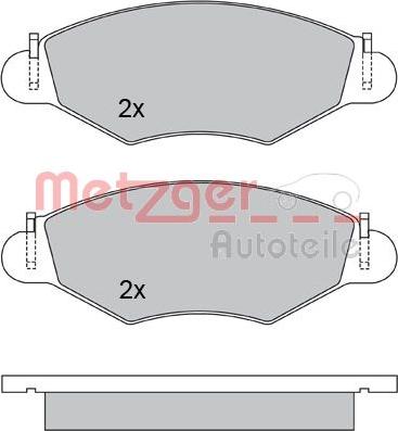 Metzger 1170059 - Kit pastiglie freno, Freno a disco autozon.pro