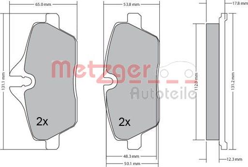 Metzger 1170055 - Kit pastiglie freno, Freno a disco autozon.pro