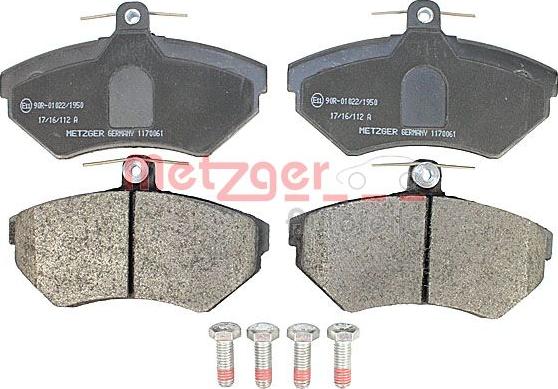 Metzger 1170061 - Kit pastiglie freno, Freno a disco autozon.pro