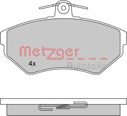 Metzger 1170061 - Kit pastiglie freno, Freno a disco autozon.pro