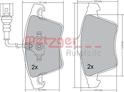 Metzger 1170068 - Kit pastiglie freno, Freno a disco autozon.pro