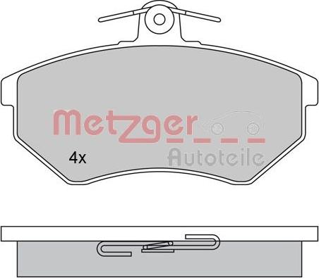 Metzger 1170062 - Kit pastiglie freno, Freno a disco autozon.pro