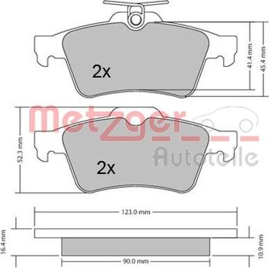 Metzger 1170006 - Kit pastiglie freno, Freno a disco autozon.pro